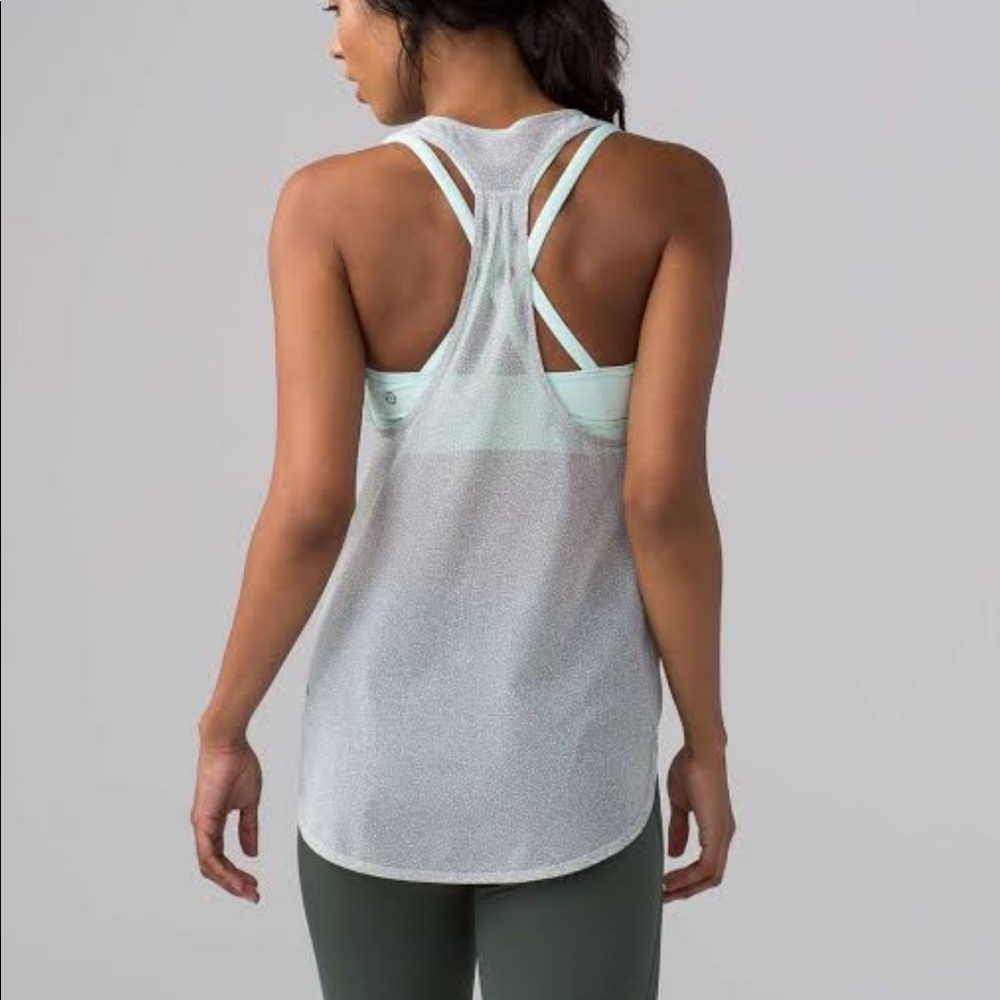 Lululemon 105 Singlet Mesh Tank - light gray - NWT